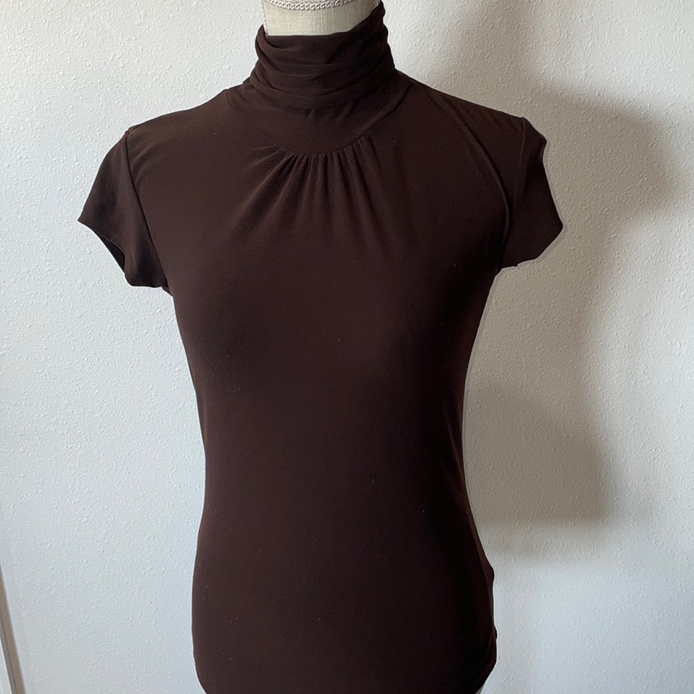 Susan Lawrence Petite size small brown turtle neck